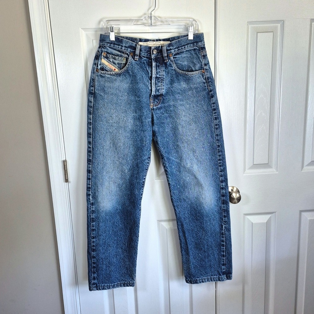 Vintage Diesel Basic Jeans distressed denim button up mens waist 34